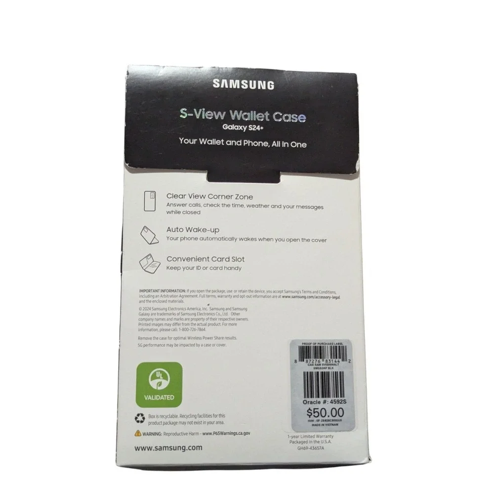 B7.‎ Samsung S-View Wallet Case Galaxy S24+ - In Black